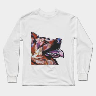 German Shepherd Dog Bright colorful pop dog art Long Sleeve T-Shirt